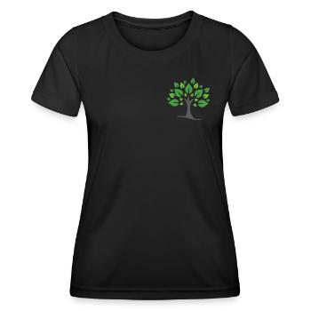 Cura Projekt Baum einzeln - Frauen Funktions-T-Shirt - Schwarz - Vorne - AI Model Female 172 light (172cm)