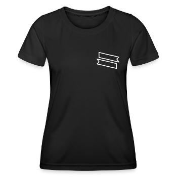 Bannière double - T-shirt sport Femme - noir - Devant - AI Model Female 172 light (172cm)