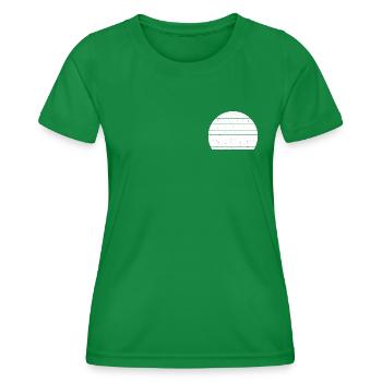 Retro background white - Women's Functional T-Shirt - kelly green - Front - AI Model Female 172 dark (172cm)