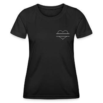 Herz Emblem - Frauen Funktions-T-Shirt - Schwarz - Vorne - AI Model Female 172 light (172cm)