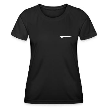 Bannière blanche - T-shirt sport Femme - noir - Devant - AI Model Female 172 light (172cm)