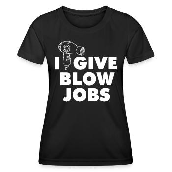 Ich gebe Blowjobs Grafik - Frauen Funktions-T-Shirt - Schwarz - Vorne - AI Model Female 172 light (172cm)