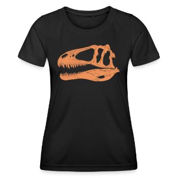 Acrocanthosaurus Fossilschädel - Frauen Funktions-T-Shirt - Schwarz - Vorne - AI Model Female 172 light (172cm)