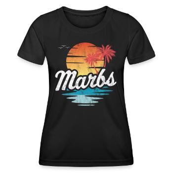 Marbs - Frauen Funktions-T-Shirt - Schwarz - Vorne - AI Model Female 172 light (172cm)