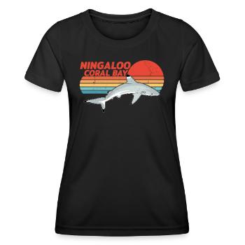 Requin à pointes noires - T-shirt sport Femme - noir - Devant - AI Model Female 172 light (172cm)
