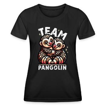 Team Pangolin Conservationist Pangolin Pangolin Fan - Women's Functional T-Shirt - black - Front - AI Model Female 172 light (172cm)