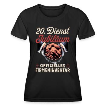 Cadeau d’anniversaire de l’entreprise pour les 20 ans de l’entreprise - T-shirt sport Femme - noir - Devant - AI Model Female 172 light (172cm)