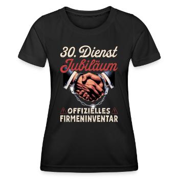 Cadeau d’anniversaire de l’entreprise pour les 30 ans de l’entreprise - T-shirt sport Femme - noir - Devant - AI Model Female 172 light (172cm)