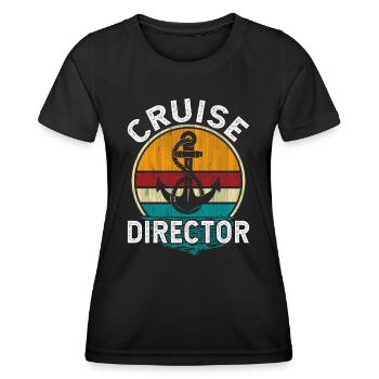 Kreuzfahrt Kreuzfahrtdirektor Cruise Director - Women's Functional T-Shirt - black - Front - AI Model Female 172 light (172cm)