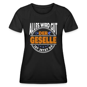 Everything will be fine, the journeyman is here! Journeyman's examination - Women's Functional T-Shirt - black - Front - AI Model Female 172 light (172cm)