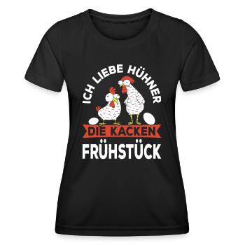 I Love Chickens Farmer Farm Chicken Chickens - Women's Functional T-Shirt - black - Front - AI Model Female 172 light (172cm)