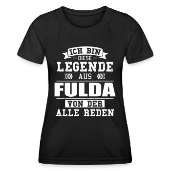Stadt Fulda Deutschland Legende Spruch - Frauen Funktions-T-Shirt - Schwarz - Vorne - AI Model Female 172 light (172cm)