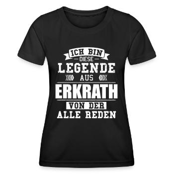 Stadt Erkrath Deutschland Legende Spruch - Frauen Funktions-T-Shirt - Schwarz - Vorne - AI Model Female 172 light (172cm)