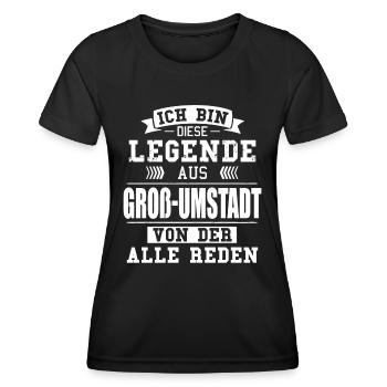 Stadt Groß-Umstadt Deutschland Legende Spruch - Frauen Funktions-T-Shirt - Schwarz - Vorne - AI Model Female 172 light (172cm)