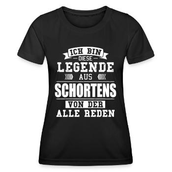 Stadt Schortens Deutschland Legende Spruch - Frauen Funktions-T-Shirt - Schwarz - Vorne - AI Model Female 172 light (172cm)
