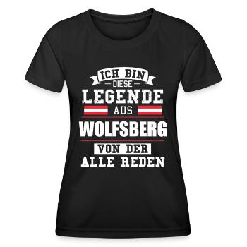 Stadt Wolfsberg Österreich Legende Spruch - Frauen Funktions-T-Shirt - Schwarz - Vorne - AI Model Female 172 light (172cm)