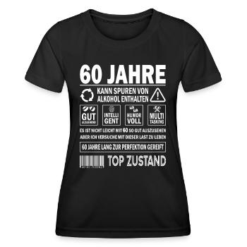 60 Geburtstag Papa Opa Zur Perfektion Gereift - Frauen Funktions-T-Shirt - Schwarz - Vorne - AI Model Female 172 light (172cm)