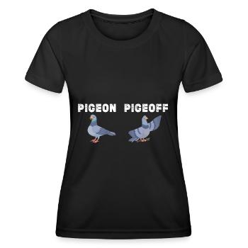 Fun gift for pigeon lovers - Women's Functional T-Shirt - black - Front - AI Model Female 172 light (172cm)