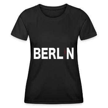 Berlin Souvenir Deutschland Geschenk Skyline - Frauen Funktions-T-Shirt - Schwarz - Vorne - AI Model Female 172 light (172cm)