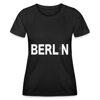 Berlin Souvenir Deutschland Geschenk Skyline - Frauen Funktions-T-Shirt - Schwarz - Vorne - AI Model Female 172 light (172cm)