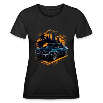 Klassischer Sportwagen - Frauen Funktions-T-Shirt - Schwarz - Vorne - AI Model Female 172 light (172cm)