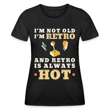 Nicht alt, ich bin Retro und Vintage Humor Geek - Frauen Funktions-T-Shirt - Schwarz - Vorne - AI Model Female 172 light (172cm)