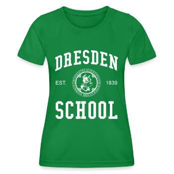 École de Dresde Université Schule Uni Universität - T-shirt sport Femme - vert - Devant - AI Model Female 172 dark (172cm)