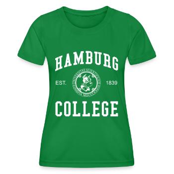 Hamburg College University Universität Hochschule - T-shirt sport Femme - vert - Devant - AI Model Female 172 dark (172cm)