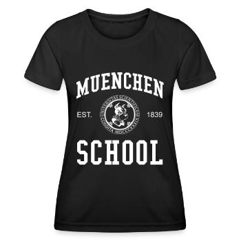 Munich School University University University - T-shirt sport Femme - noir - Devant - AI Model Female 172 light (172cm)