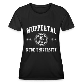 Wuppertal Nude University College University - T-shirt sport Femme - noir - Devant - AI Model Female 172 light (172cm)
