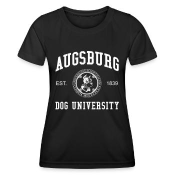 Université canine d’Augsbourg Universität Hochschule Uni - T-shirt sport Femme - noir - Devant - AI Model Female 172 light (172cm)
