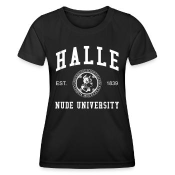 Halle Nude University University College - T-shirt sport Femme - noir - Devant - AI Model Female 172 light (172cm)