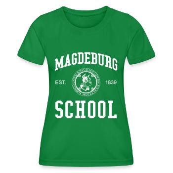 École de Magdebourg Université Universität Hochschule - T-shirt sport Femme - vert - Devant - AI Model Female 172 dark (172cm)
