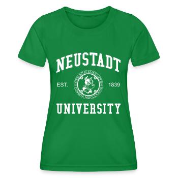 Université Neustadt Universität Hochschule Uni - T-shirt sport Femme - vert - Devant - AI Model Female 172 dark (172cm)