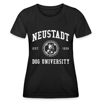 Université canine Neustadt Universität Hochschule Uni - T-shirt sport Femme - noir - Devant - AI Model Female 172 light (172cm)