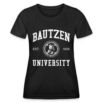 Bautzen University Universität Hochschule Uni - Frauen Funktions-T-Shirt - Schwarz - Vorne - AI Model Female 172 light (172cm)