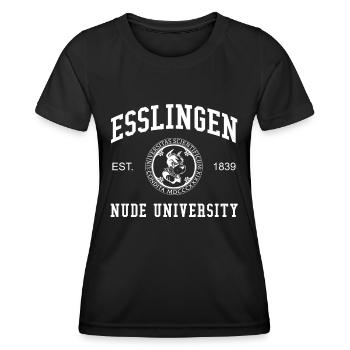 Esslingen Nude University Hochschule Universität - Frauen Funktions-T-Shirt - Schwarz - Vorne - AI Model Female 172 light (172cm)