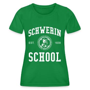 École Schwerin Université Universität Schule Uni - T-shirt sport Femme - vert - Devant - AI Model Female 172 dark (172cm)