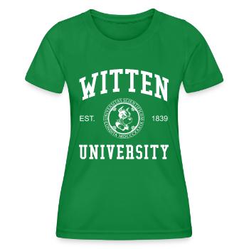 Université de Witten, Université des sciences appliquées - T-shirt sport Femme - vert - Devant - AI Model Female 172 dark (172cm)