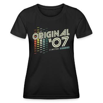 Original 2007 Vintage Vintage Retro Birthday - Women's Functional T-Shirt - black - Front - AI Model Female 172 light (172cm)