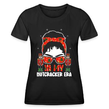 Weihnachten Xmas Spruch In My Nutcracker Era - Frauen Funktions-T-Shirt - Schwarz - Vorne - AI Model Female 172 light (172cm)