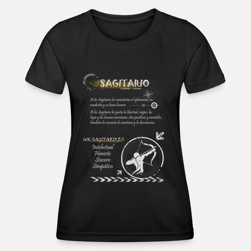 SAGITTARIAN SIGN - Women's Functional T-Shirt - black