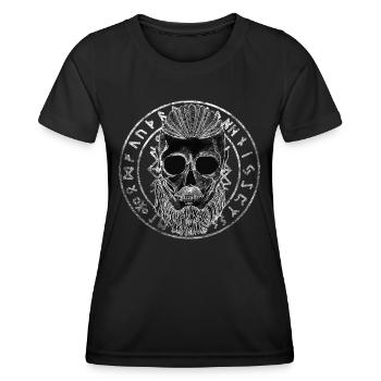 Wikinger Runen nordisch - Frauen Funktions-T-Shirt - Schwarz - Vorne - AI Model Female 172 light (172cm)