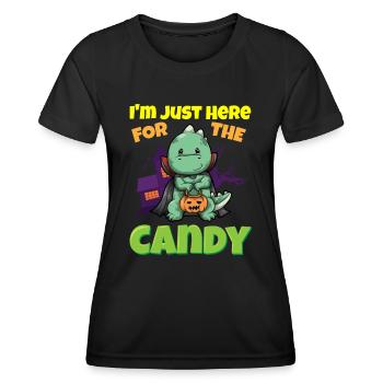 I'm Just Here For The Candy Scary Halloween Beast - Frauen Funktions-T-Shirt - Schwarz - Vorne - AI Model Female 172 light (172cm)
