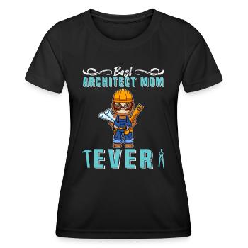Meilleur architecte Maman Jamais Dessin Technique Mère - T-shirt sport Femme - noir - Devant - AI Model Female 172 light (172cm)