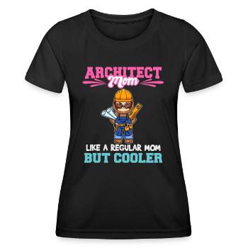 Architecte Maman comme une maman régulière mais plus cool - T-shirt sport Femme - noir - Devant - AI Model Female 172 light (172cm)
