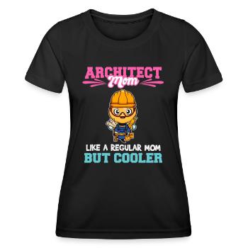 Architecte Maman comme une maman régulière mais plus cool - T-shirt sport Femme - noir - Devant - AI Model Female 172 light (172cm)