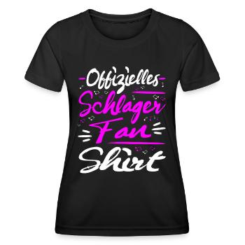Offizielles Schlager Fan Shirt Schlagermusik - Frauen Funktions-T-Shirt - Schwarz - Vorne - AI Model Female 172 light (172cm)