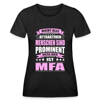 Nicht Alle Menschen Sind Prominent MFA - Frauen Funktions-T-Shirt - Schwarz - Vorne - AI Model Female 172 light (172cm)