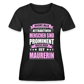 Nicht Alle Menschen Sind Prominent Maurerin - Frauen Funktions-T-Shirt - Schwarz - Vorne - AI Model Female 172 light (172cm)